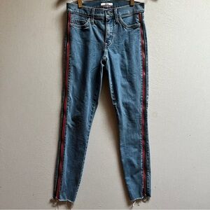 Tommy Hilfiger Skinny Stylish Blue Jeans zipper side mid rise jeans Sz 2